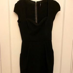 LuLus Black Midi Dress